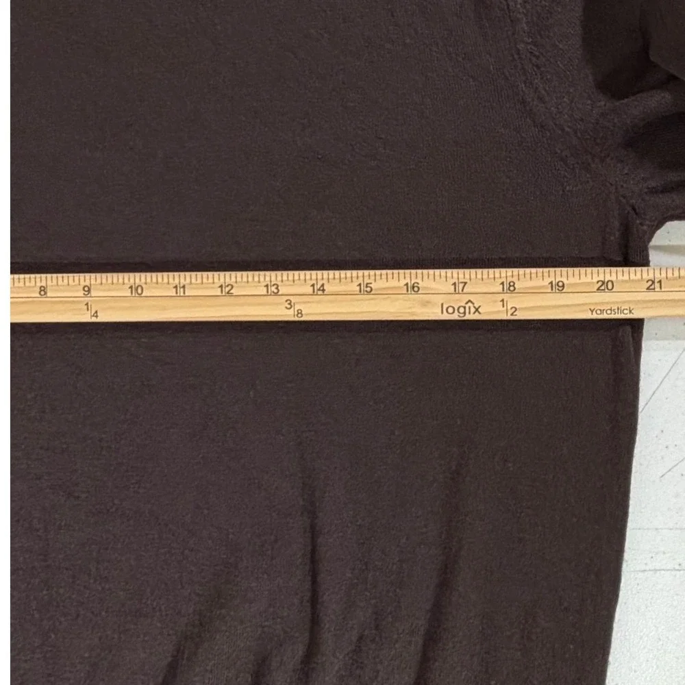 Banana Republic Merino Wool Turtleneck L Sweater Chocolate Brown Classic Preppy